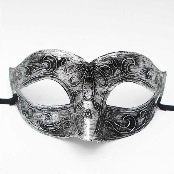 Halloween Greek Warrior Silver Mask Unisex